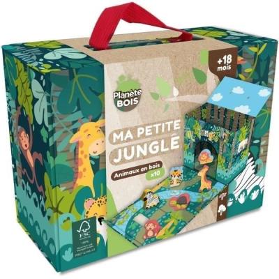 Jeu enfant Safari en bois - 10 pièces FSC - À partir de 18 mois