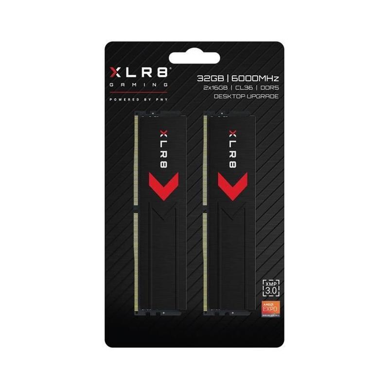 Kit de mémoire PNY XLR8 Gaming DDR5 - 32GB (2x16GB) - 6000MHz - CL36 - Pour PC de bureau