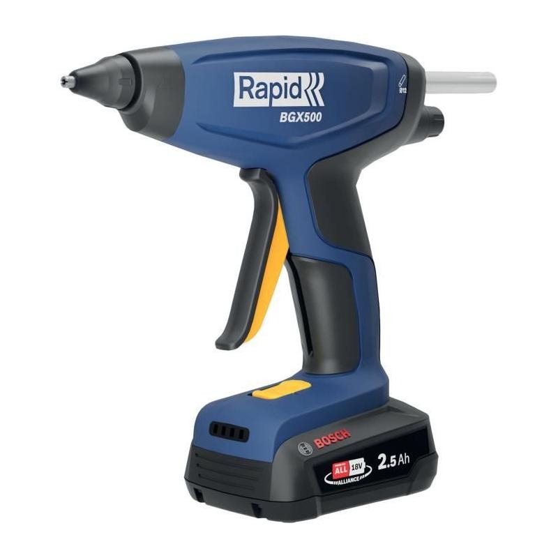 Pistolet à colle sans fil 18V - RAPID BGX500 - 60 caractères max