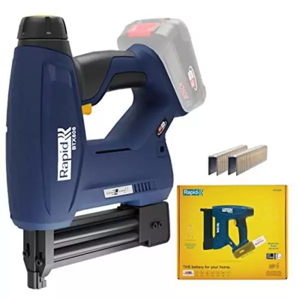 Agrafeuse électrique - RAPID - BTX606 - Batterie 18V - Pour agrafes et clous - Boîte sans batterie - (5001505)
