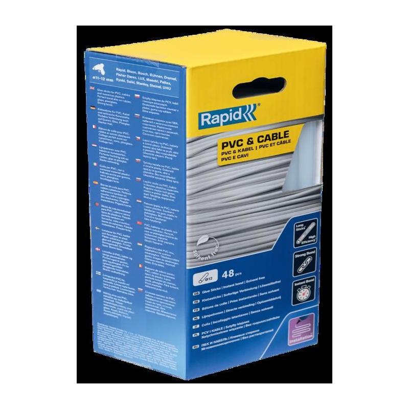 Bâtons de colle Rapid 12 mm - 48 bâtons PVC - Résine