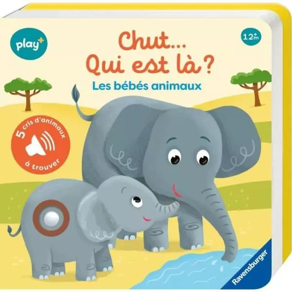 Ravensburger play+, Chut...qui est la ? Les bébés animaux, Livre, Premier âge, bébé