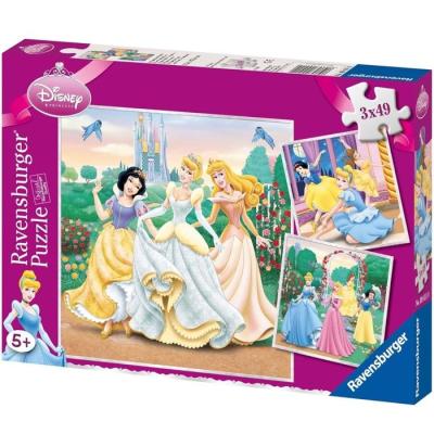 Lot de 3 puzzles Disney Princesses Ravensburger - 49 pièces - À partir de 5 ans