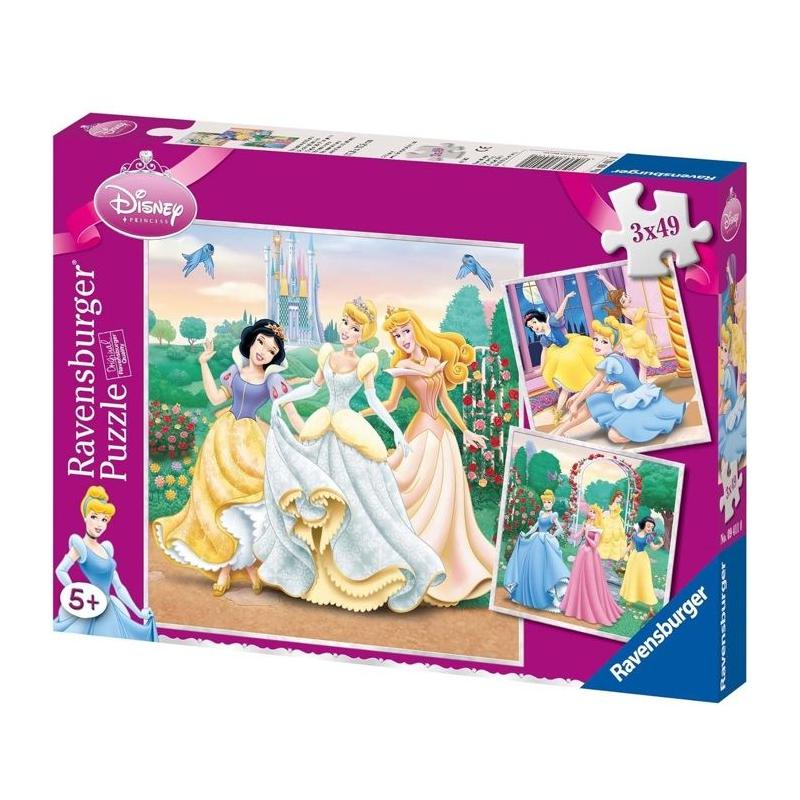 Lot de 3 puzzles Disney Princesses Ravensburger - 49 pièces - À partir de 5 ans