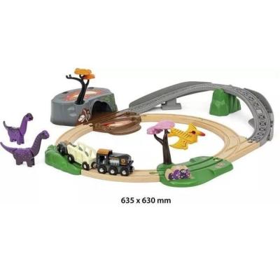 BRIO Circuit Aventure Dinosaure 21 pièces - Jeu sans Pile - Dinosaures Inclus