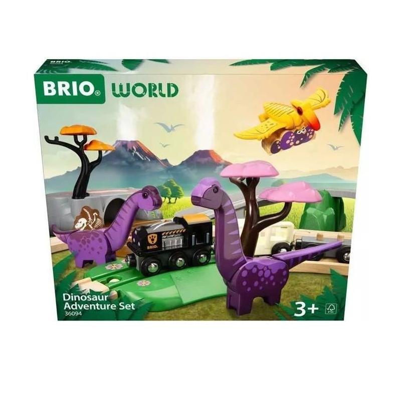 BRIO Circuit Aventure Dinosaure 21 pièces - Jeu sans Pile - Dinosaures Inclus