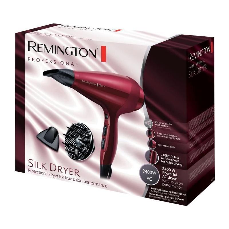 Séchoir Cheveux Remington AC9096 Silk Ionique - Puissant 2400W