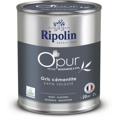 Peinture O'PUR Gris Cementite - Satin Veloute - 2L