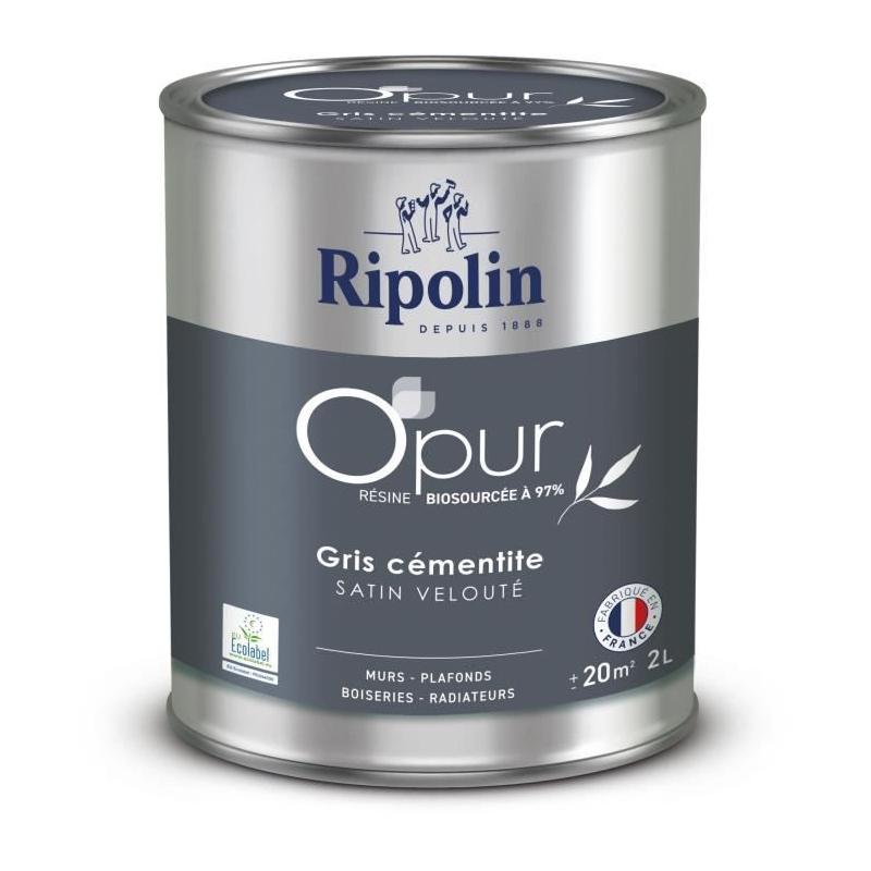 Peinture O'PUR Gris Cementite - Satin Veloute - 2L