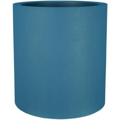 Bac à fleurs rond RIVIERA GRANIT 50 cm Bleu - Idéal pour le jardin