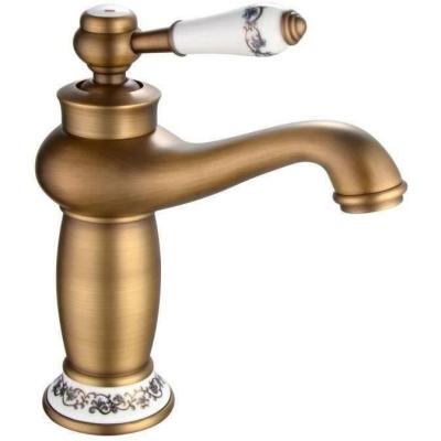 Mitigeur lavabo ROUSSEAU MARPLE vieux bronzé - design compact, cartouche céramique et aérateur