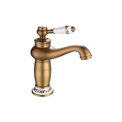 Mitigeur lavabo ROUSSEAU MARPLE vieux bronzé - design compact, cartouche céramique et aérateur