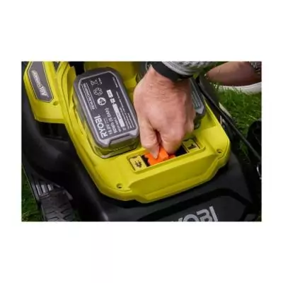 Tondeuse HYBRIDE 36V RYOBI - Coupe 37 cm + 2 batteries 5 Ah & charg.