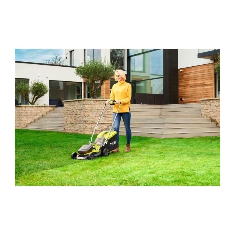 Tondeuse HYBRIDE 36V RYOBI - Coupe 37 cm + 2 batteries 5 Ah & charg.