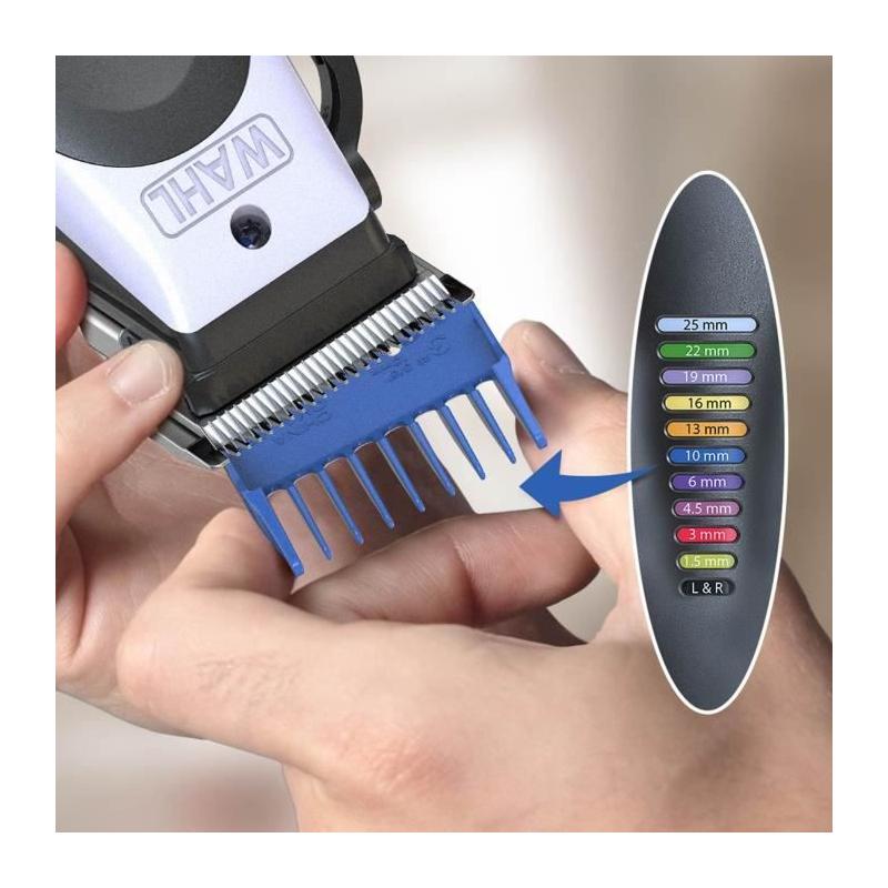 Tondeuse à cheveux WAHL ColorPro sans fil - 120 min d'autonomie - Blanc/Noir