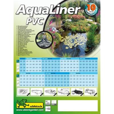 Bâche d'étang AquaLiner 4x5m PVC 0,5mm - Idéale pour votre bassin