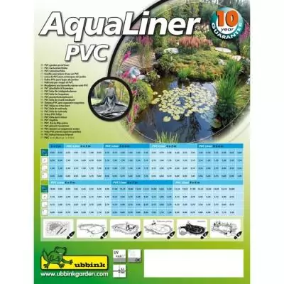 Bâche d'étang AquaLiner 4x5m PVC 0,5mm - Idéale pour votre bassin Bâche d'étang AquaLiner 4x5m PVC 0,5mm - Idéale pour votre bassin