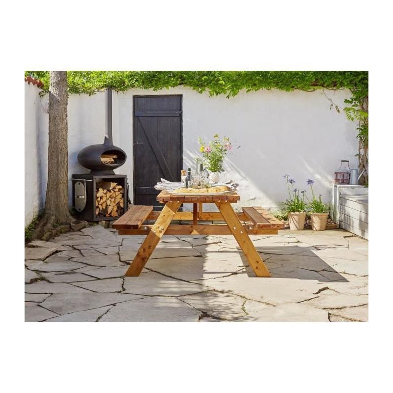 Table forestière en Pin du Nord PEFC - Parfaite pour 8 personnes