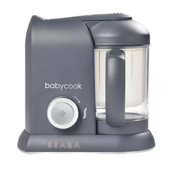 BÉABA - Babycook Solo - Robot Bébé 4 en 1 Mixeur-Cuiseur - Cuisson Vapeur - Dark Grey