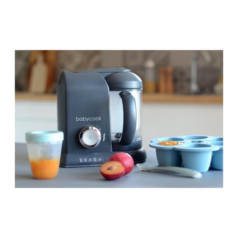 BÉABA Babycook Solo - Robot Bébé 4 en 1 Mixeur-Cuiseur - Gris Foncé