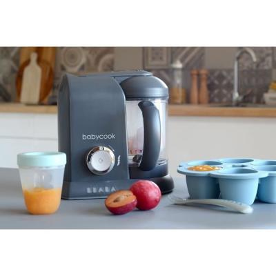 BÉABA Babycook Solo - Robot Bébé 4 en 1 Mixeur-Cuiseur - Gris Foncé