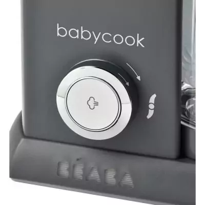 BÉABA Babycook Solo - Robot Bébé 4 en 1 Mixeur-Cuiseur - Gris Foncé