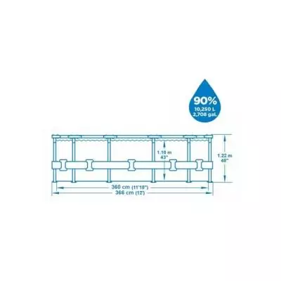 Kit Piscine Ronde BESTWAY Steel Pro Max - 366x122cm
