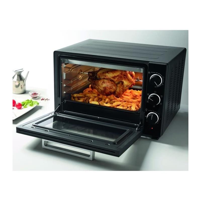 Four Multifonction BRANDT 46L 1800W Noir - Tournebroche FC469MUB