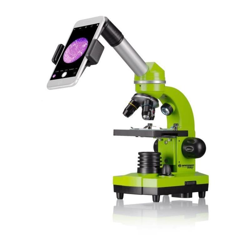 Microscope étudiant BIOLUX SEL - BRESSER JUNIOR - kit d'expérimentation - vert