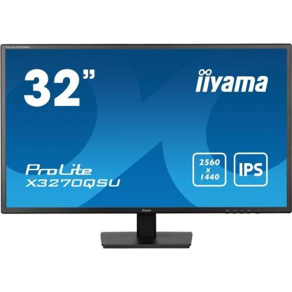 Écran PC - IIYAMA - X3270QSU-B1 - 31,5 QHD - IPS - 100Hz - 3ms - HDMI/DP/USB HUB - Haut-parleurs - VESA 100x100 - Noir