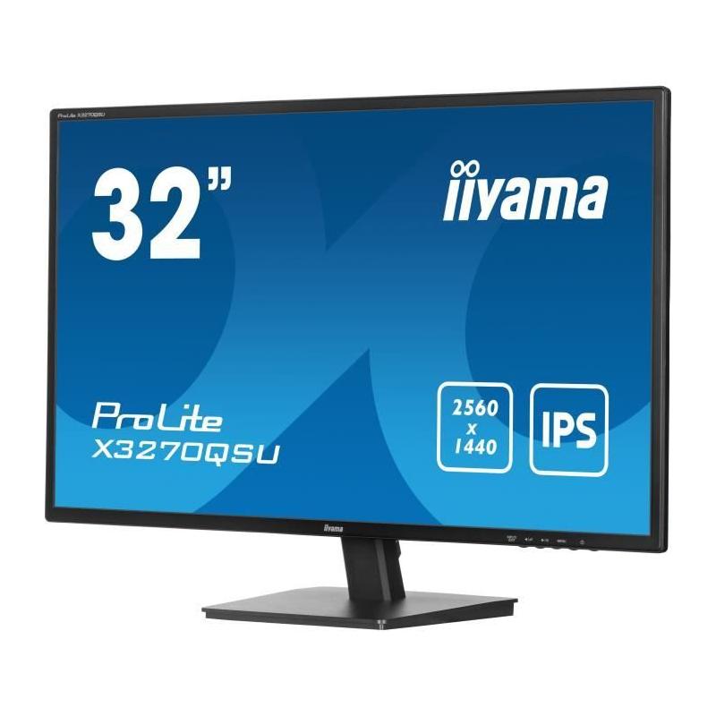 Écran IIYAMA X3270QSU-B1 - 31,5" QHD IPS 100Hz - Haut-parleurs