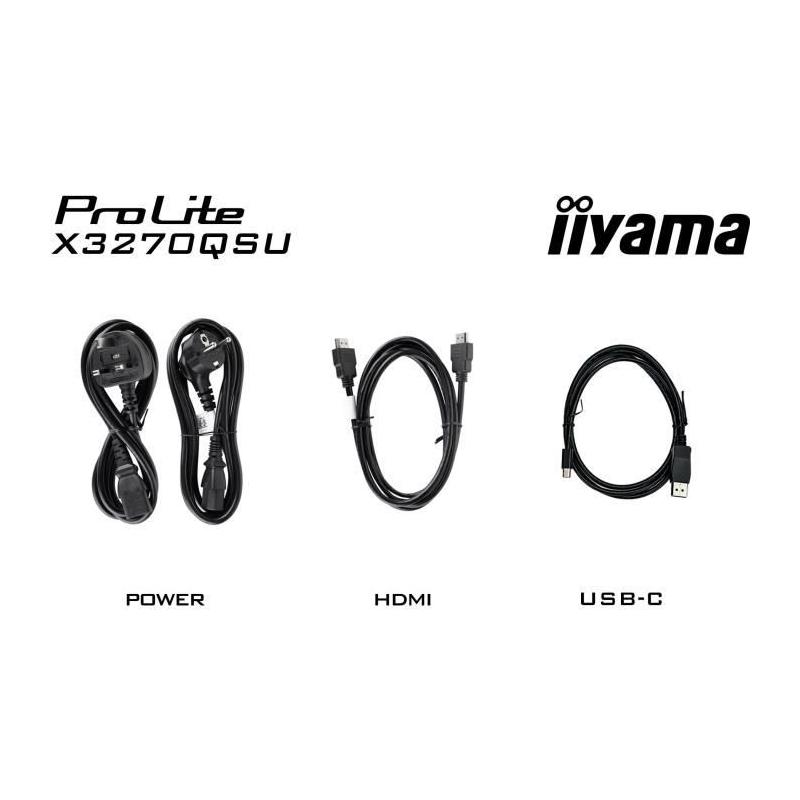Écran IIYAMA X3270QSU-B1 - 31,5" QHD IPS 100Hz - Haut-parleurs