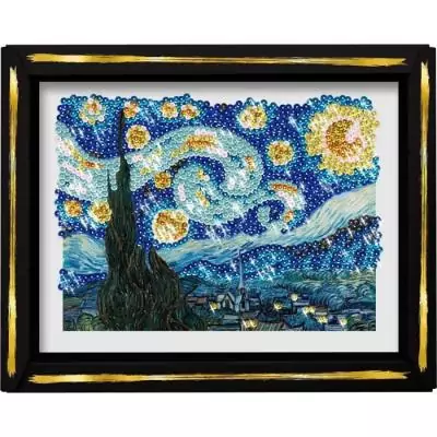 Kit loisir créatif LANSAY - La nuit étoilée de Van Gogh Kit loisir créatif LANSAY - La nuit étoilée de Van Gogh