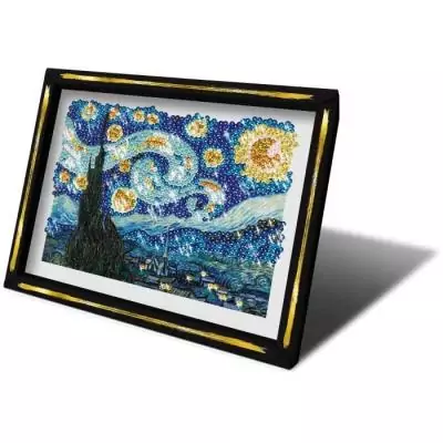 Kit loisir créatif LANSAY - La nuit étoilée de Van Gogh Kit loisir créatif LANSAY - La nuit étoilée de Van Gogh