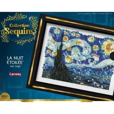 Kit loisir créatif LANSAY - La nuit étoilée de Van Gogh Kit loisir créatif LANSAY - La nuit étoilée de Van Gogh