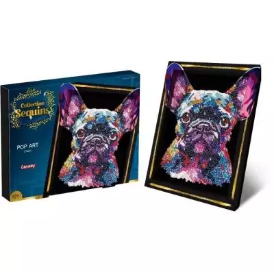 Kit loisir créatif LANSAY - Sequins Pop art chien - 14 ans+