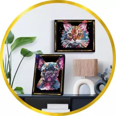 Kit loisir créatif LANSAY - Sequins Pop art chien - 14 ans+