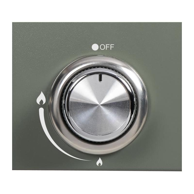 Plancha gaz LIVOO DOC324 3 brûleurs - Vert / Noir - Spécial BBQ