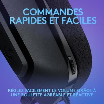 Casque Gamer Logitech G335 Noir - Léger et Filaire