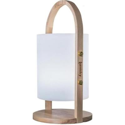 Lanterne LED Woody LUMISKY - Blanc - Design scandinave