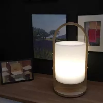 Lanterne LED Woody LUMISKY - Blanc - Design scandinave Lanterne LED Woody LUMISKY - Blanc - Design scandinave