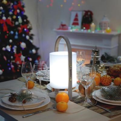 Lanterne LED Woody LUMISKY - Blanc - Design scandinave