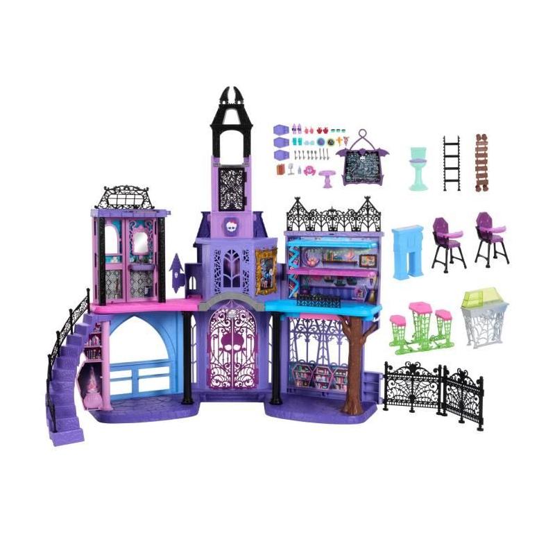 Découvrez le MONSTER HIGH Le Lycée Hanté - Maison de Poupées avec plus de 35 accessoires