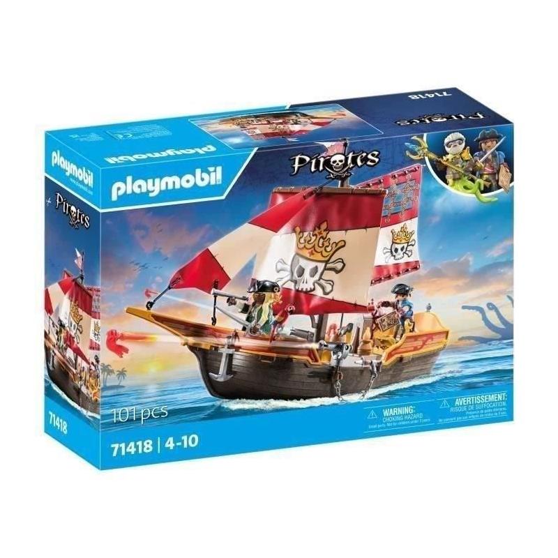 Chaloupe des pirates PLAYMOBIL 71418 - Avec personnages et canons