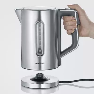 Bouilloire SEVERIN WK3418 - Inox - 1,7 L - Température réglable - Affichage LCD