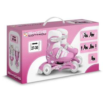 Patins en ligne 2-en-1 - STAMP - SKIDS CONTROL - Rose