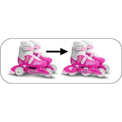Patins en ligne 3 Roues Barbie - Longueur: 24cm, Largeur: 46cm, Hauteur: 11cm