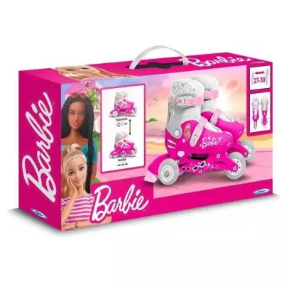 Patins en ligne 3 Roues Barbie - Longueur: 24cm, Largeur: 46cm, Hauteur: 11cm