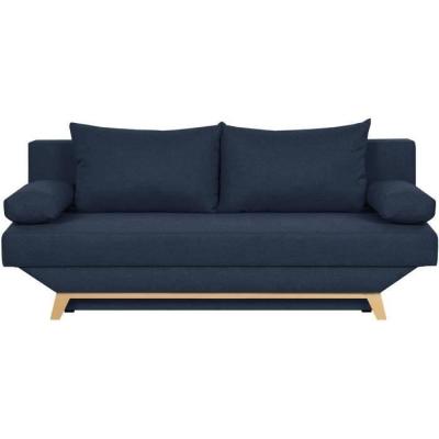 Banquette convertible TEIJO avec rangement - Tissu Bleu - Responsable & Confortable