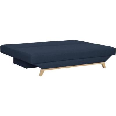 Banquette convertible TEIJO avec rangement - Tissu Bleu - Responsable & Confortable